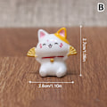 Miniatyrbild 1 av 8: 1 st nyår tecknad Lucky Cat Micro Landscape Resin Cat Micr B