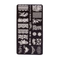 Miniatyrbilde 3 av 5: Nail Stempling Plater Utskrift sjablong Manicuring Art Stamp DM8