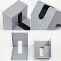 Miniatyrbillede 3 af 5: Nordic Right Angle Desktop Servietter Papir Opbevaring Case Tissue Box Gray