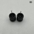 Pikkukuva 1 / 8: 1 set 1/64 mallin auton pyörät kumirenkailla muokatut osat Ve B5 10Claws Black