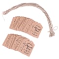 Miniatyrbilde 4 av 8: 100 stk brune Kraft gavelapper Takk papirlapper til babyshow