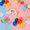 Pikkukuva 2 / 5: Rainbow Balloon Cake Topper Star Cloud Cupcake Sohvan koristelu Syntymä 6