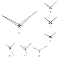 Miniatyrbillede 3 af 8: Valnød vægur Pointer DIY timeviser minutviser sekundviser F