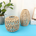 Miniatyrbillede 5 af 8: Håndvævet lampeskærm Rattan hængende lampeskærm Cafe Hotel Ceili 04