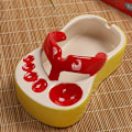 Miniatyrbild 1 av 8: Flip Flops Ketchup Sojasås Dipper Bärbar keramisk salladssås Red