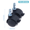 Pikkukuva 1 / 8: 1 pari 1,5 tuuman universal pyörivä pyörätuoli F 1Pair