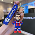 Miniatyrbillede 1 af 8: Fodboldstjernefigur Messi nøglering Rygsæk Taske Decor Doll Pend A5