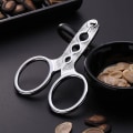 Pikkukuva 4 / 8: Melon Plier Scissor Nut Cracker ruostumaton teräs Walnut Pine Sh
