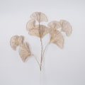Miniatyrbilde 4 av 5: 1 STK Gylden dekorativ blomst ginkgo blad plast blad tre fes