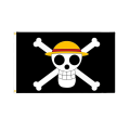 Miniatyrbild 8 av 8: 90*150CM Polyester Pirate Monkey D. Luffy Skull Flagga One Piece 150cm