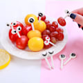 Miniatyrbillede 1 af 5: 10 Stk/Sæt Skewers e Eyes Frokost Bento Box Frugtplukkere Fork Stic 10pcs