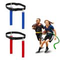Miniatyrbillede 2 af 5: Fodboldkamp træningsbælte Justerbar Rugby Flag Tag Talje S Blue