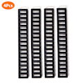 Miniatyrbilde 1 av 5: 4 stk Gummiskinnedeksler Plaststigeform For Handguard Pro Black