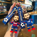Miniatyrbillede 4 af 8: Fodboldstjernefigur Messi nøglering Rygsæk Taske Decor Doll Pend A3
