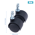 Miniatyrbillede 1 af 8: 1 par 1,5 tommer universalhjul drejelige hjul rullestol C 1Pair