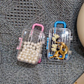 Miniatyrbillede 4 af 5: Opbevaringsboks i minikuffertstil Smykkeopbevaringsetui Øreringe N S-Transparent&Pink