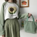 Pikkukuva 4 / 8: Lounaskassi Vakosametti Canvas Lounaslaatikko Picnic Tote Cotton Cloth Sm Light green