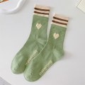 Miniatyrbilde 1 av 8: Sweet Style Dame Sokker aroon Farge Love Heart Brodert Cott A7