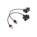 Miniatyrbilde 7 av 8: Bil Dashboard Flush Mount USB Panel Forlengelseskabel Adapter Soc B