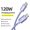 Miniatyrbillede 7 af 8: 120W USB C til Type C-kabel til IPhone 15 Pro Max 13 Oneplus PO Blue-2m