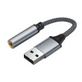 Pikkukuva 6 / 8: USB äänikortti 3,5 mm:n liitin naaras tai sovitin kuulokemikrofoni A Gray