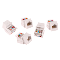 Miniatyrbilde 8 av 8: 5 STK RJ45-kontaktinformasjon Stikkontakt Datamaskinuttak Kabel Ad White