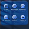 Miniatyrbillede 8 af 8: Joypad For Switch RGB Light Wake-up Vibration Glare Controller Blue and Red