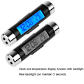 Pikkukuva 4 / 5: 2 in 1 -auton digitaalinen LCD-kello/lämpötilanäyttö elektroninen