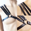 Miniatyrbilde 4 av 5: menn''''s imitert undertøy sele bondage erotisk nagle che Black