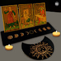 Miniatyrbilde 1 av 5: 2/4stk Tarotkortstativ i tre for Witch Divination Tools Displ 1