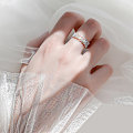 Miniatyrbillede 6 af 8: Lace Ring kvindeligt design Sense smykker hul hjerteformet ring