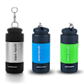 Miniatyrbillede 4 af 8: LED mini lommelygte bærbar USB genopladelig nøglering Flashli black