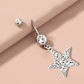 Miniatyrbillede 7 af 8: Hjerte Måne Dingle navle Ringe Navle Barbell Ring Body Je A10