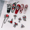 Pikkukuva 2 / 8: Tee itse nail art , 3d metalliseos, tumma kynsiristikkohämähäkki C