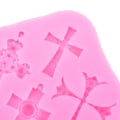 Miniatyrbillede 4 af 5: Gothic Cross Jesus Silikone Fondant Form Kage Dekoration Choco