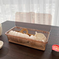 Pikkukuva 1 / 8: Läpinäkyvä säilytyslaatikko set , kansi ja tyhjennyspöly Brown