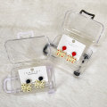 Pikkukuva 5 / 5: Mini Matkalaukku Style Storage Box Korujen säilytyskotelo Case N S-Transparent&White