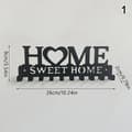 Nøgleholder i sort metal til vægmontering, \"Sweet Home\" design 1