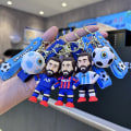 Miniatyrbilde 2 av 8: Fotballstjernefigur Messi nøkkelring Ryggsekk Veske Dekor Doll Pend A3