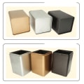 Pikkukuva 4 / 8: 1kpl Teepurkit Neliömäinen Metallipakkaus Säilytyslaatikko Case Pieni Pelti Silver 16.7cm