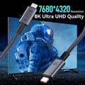 Miniatyrbilde 6 av 8: 240W USB C til Type C-kabel PD 3.1 hurtiglading 40 Gbps data 8K@ Black