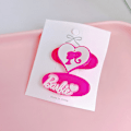 Pikkukuva 1 / 8: 2kpl e Barbie Letter hiusklipsit Y2k vaaleanpunainen hiusneula Bang Clip Hair A6