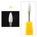 Miniatyrbilde 1 av 8: 1 STK Keramisk Tungsten Nail Drill Bits Fil for elektrisk manikyr A1