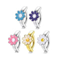 Miniatyrbilde 3 av 8: Blomst sommerfugl hjerteform navle ring Rhinestones Nave A3