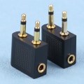 Pikkukuva 3 / 8: 2kpl Kannettavat Aviation Headset Conversion Plug Plane Seat Headp