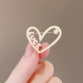 Miniatyrbillede 2 af 8: Mode Luksus Hjerte Brocher Til Kvinder Crystal Lapel Pin Cloth A3