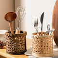Miniatyrbillede 3 af 5: Rattan sticks Opbevaring Håndlavede ske Organizer Holder blyanter O B