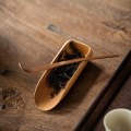 Pikkukuva 4 / 8: Luonnollinen käsintehty puuteelehti Matcha tikkuja lusikka teeastia Whit 1