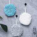 Miniatyrbillede 4 af 8: Chenille Håndklæde Blødt Absorberende Mikrofiber Køkken Badeværelse Gray