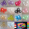 Pikkukuva 1 / 8: 100 kpl 10 tuumaa PLAIN LATEX BALLOONS Juhla Häät Syntymäpäivä Joulukuu mix color